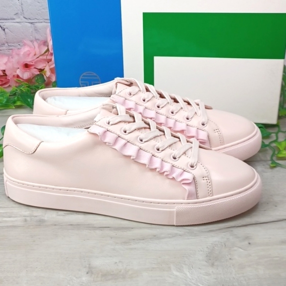 Tory Burch Sport Ruffle Sneaker Cotton Pink NIB - Picture 10 of 11